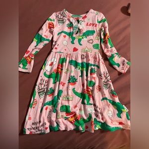 Gigi & Max Val Pink Dino Tutu Dress - 24 Mos